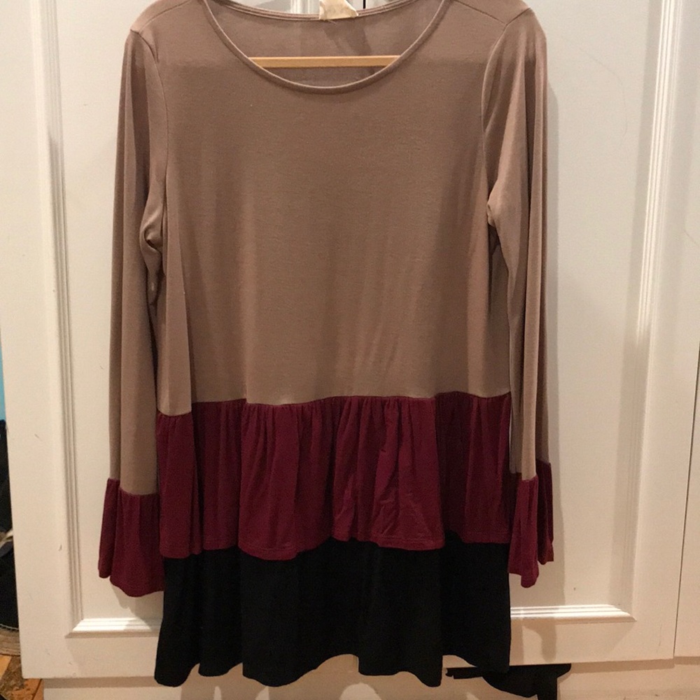 Ruffled Long Sleeve Top